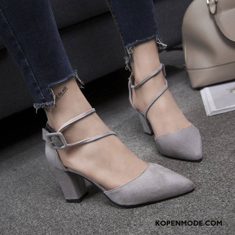 Hoge Hakken Dames 2018 Suede Vrouw Pumps Sandaal Vrouwen Zwart Licht