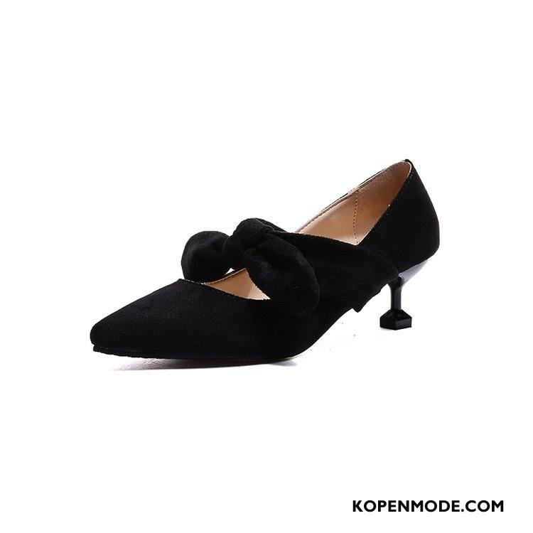 Hoge Hakken Dames Pumps Schoenen Dunne Vrouwen 2018 Suede Geel Licht