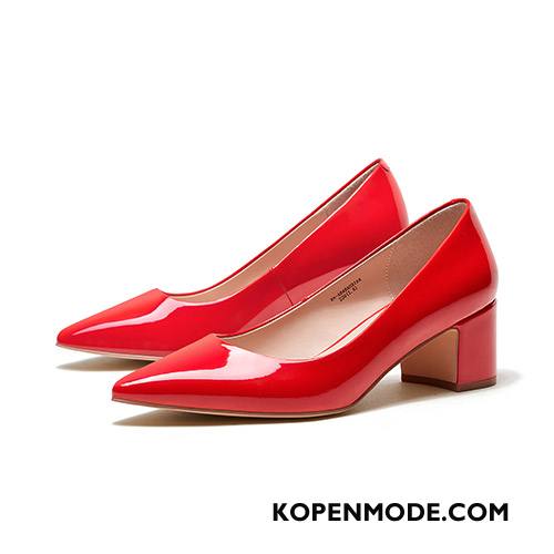 Hoge Hakken Dames Pumps Voorjaar Alle Wedstrijden Werk Casual Punt Roze