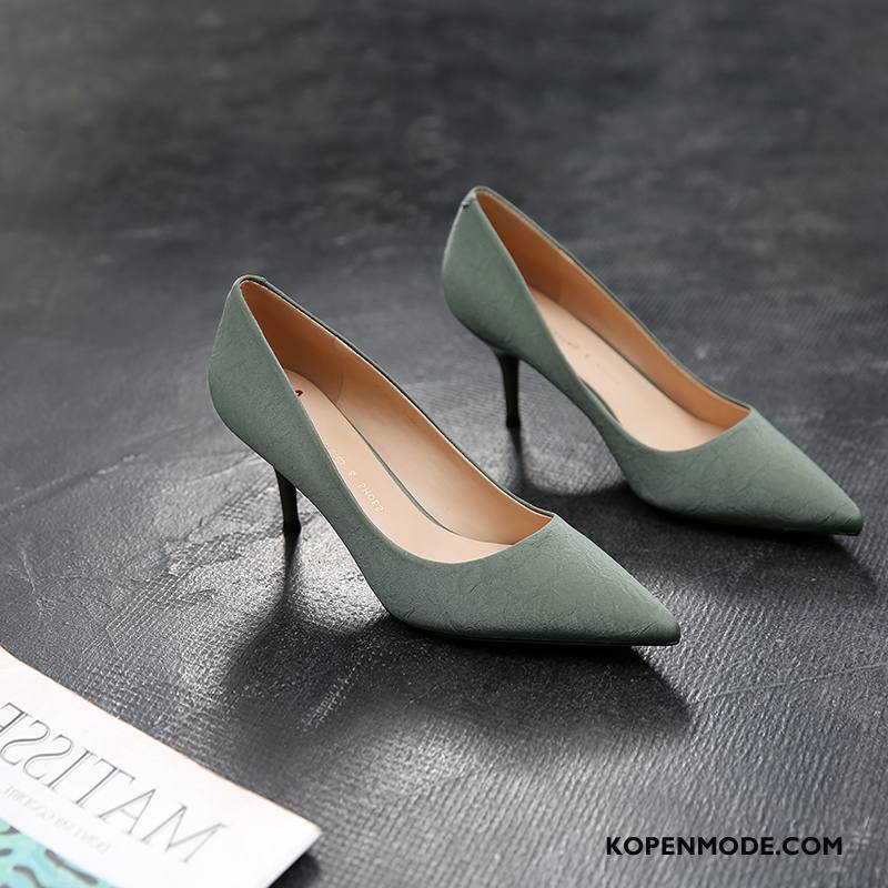 Hoge Hakken Dames Punt Dunne Sexy Vrouwen Pumps Schoenen Licht Groen