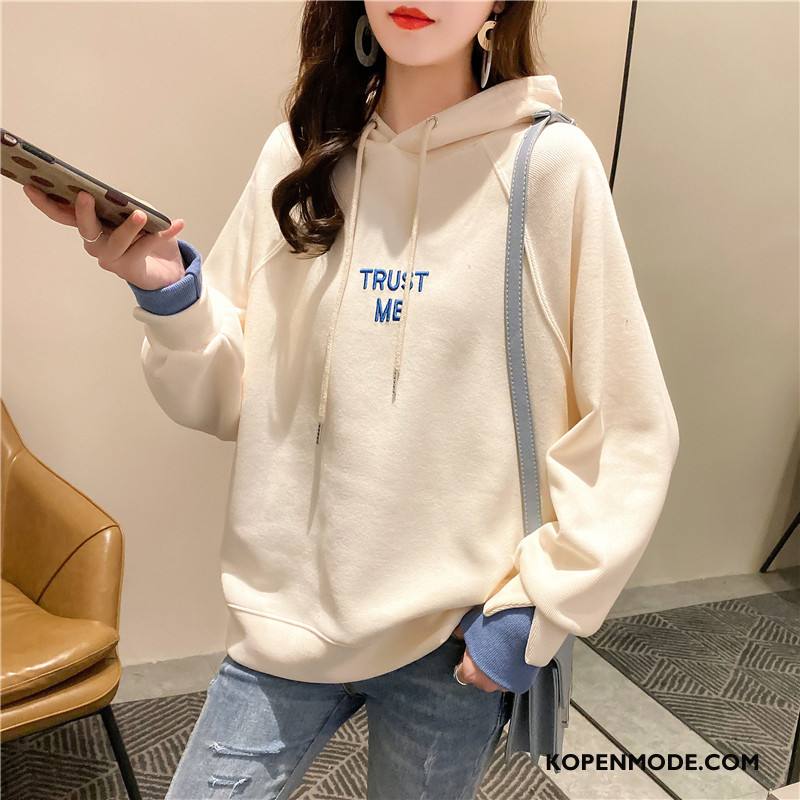 Hoodies Dames Jasje Pullover Trend Vrouwen Losse Mode Effen Kleur Roze