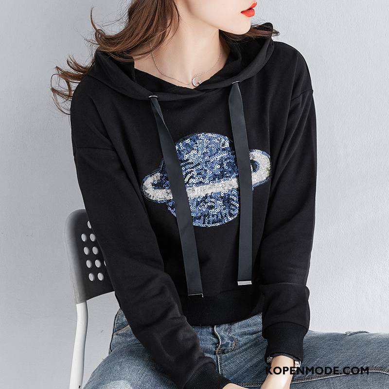 Hoodies Dames Losse Vrouwen Trend Voorjaar Jasje Lange Mouwen Rood