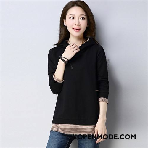 Hoodies Dames Mode Comfortabele 2018 Lange Mouwen Voorjaar Verbinding Karamel Kleur Effen Kleur