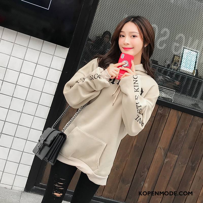 Hoodies Dames Mode Elegante Winter Zoet 2018 Dunne Zwart