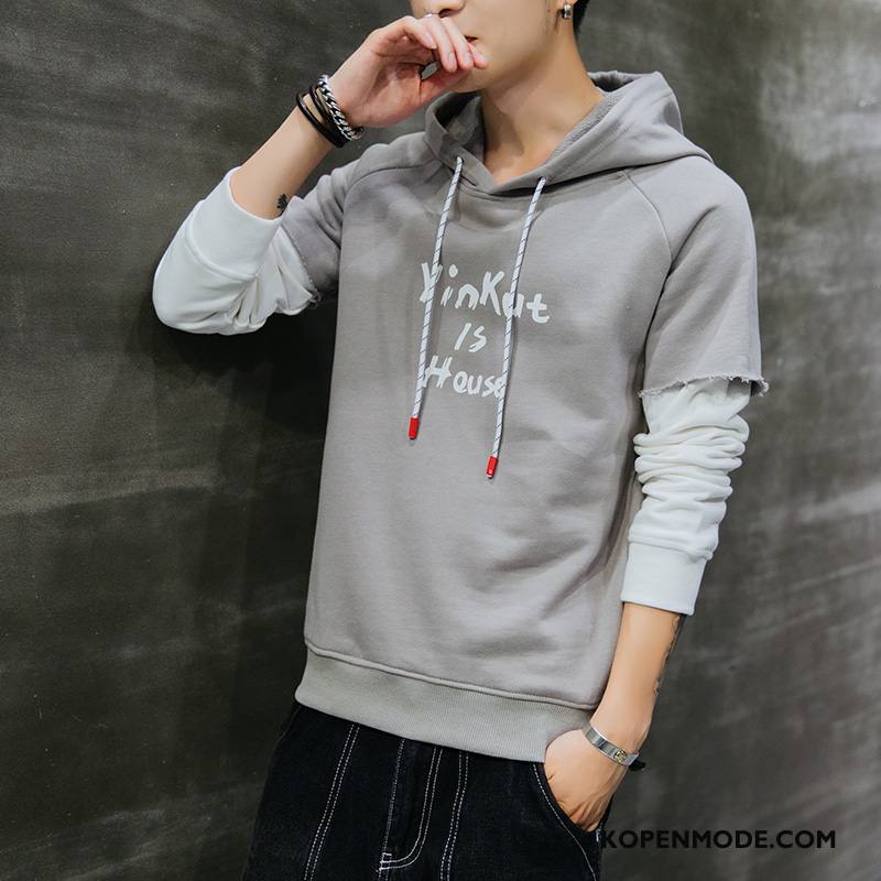 Hoodies Heren Casual Trend Slim Fit 2018 Mode Voorjaar Zwart