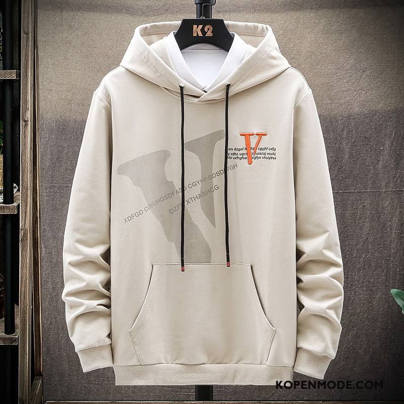 Hoodies Heren Dunne Voorjaar Herfst Losse Nieuw Trend Wit