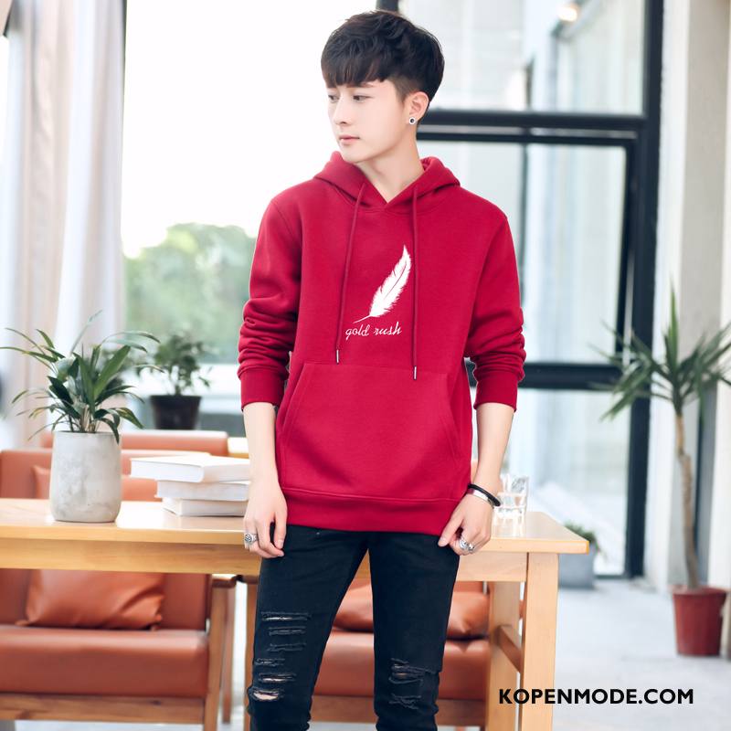 Hoodies Heren Hip-hop Winter Mannen Student Trend Casual Grijs Licht