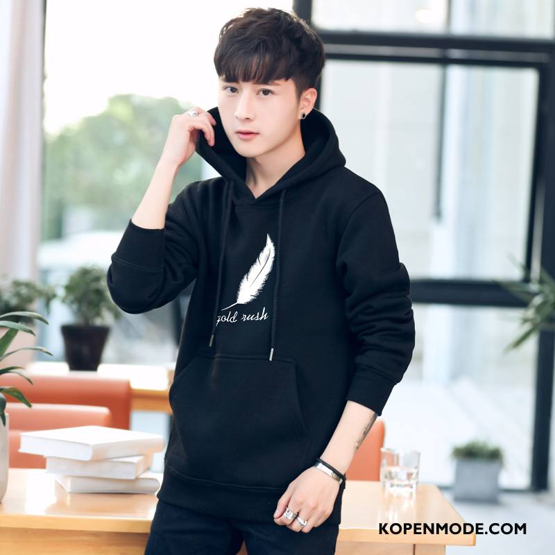 Hoodies Heren Hip-hop Winter Mannen Student Trend Casual Grijs Licht