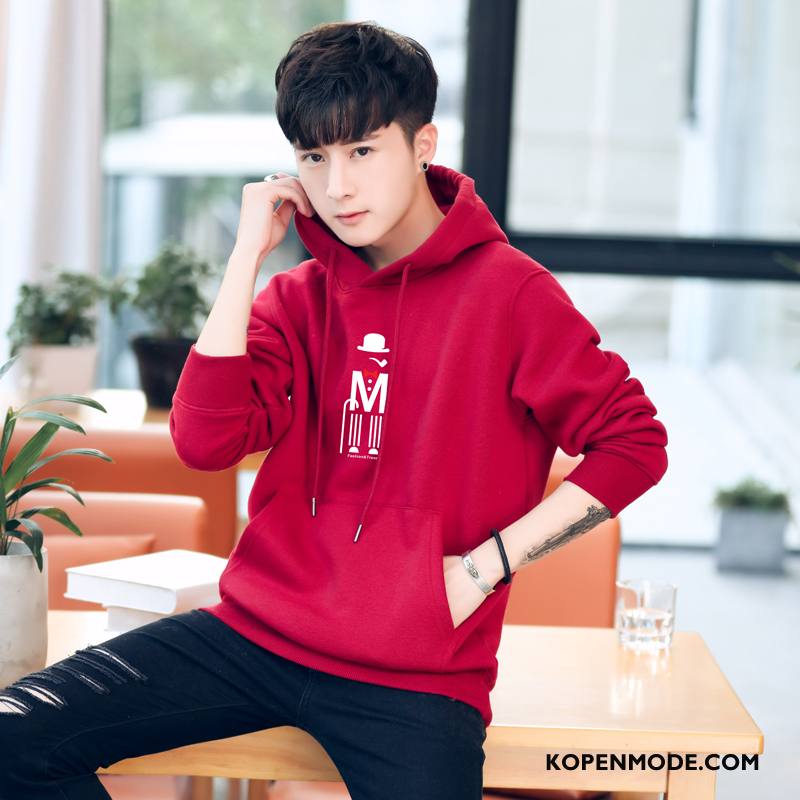 Hoodies Heren Hip-hop Winter Mannen Student Trend Casual Grijs Licht