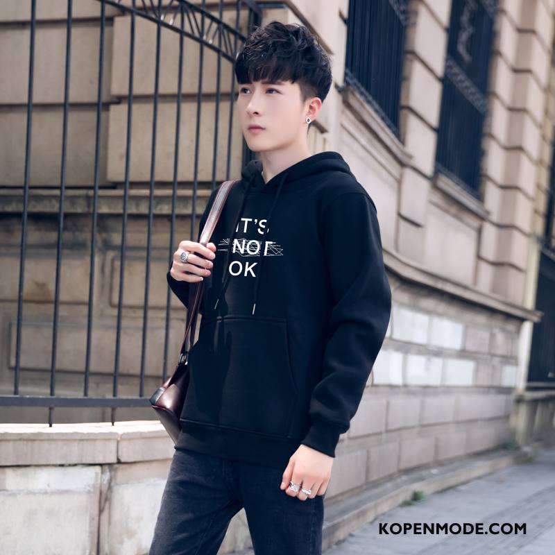 Hoodies Heren Hip-hop Winter Mannen Student Trend Casual Grijs Licht