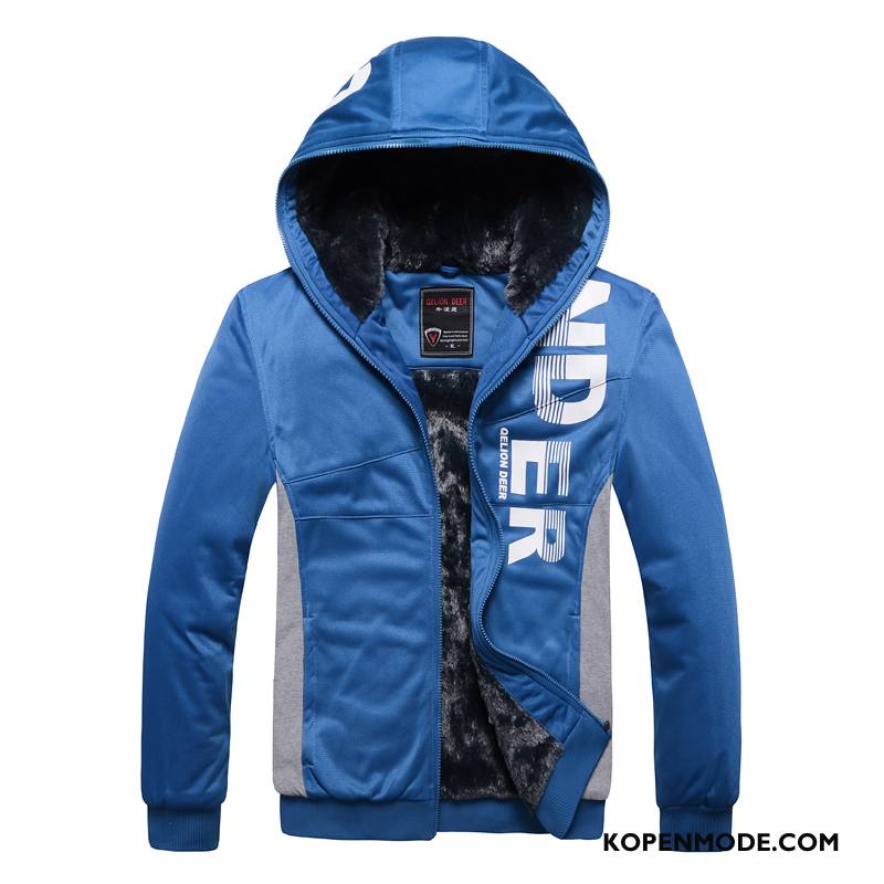 Hoodies Heren Jas Groot Kleur Opruiming Plus Kasjmier Blauw