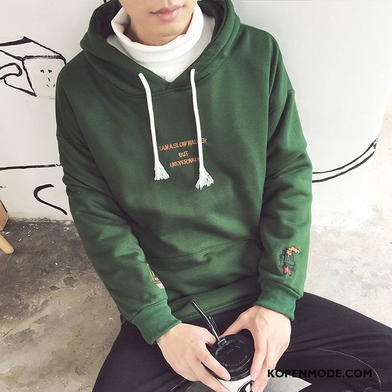 Hoodies Heren Jasje Jeugd Nieuw Herfst Mannen Pullover Groen