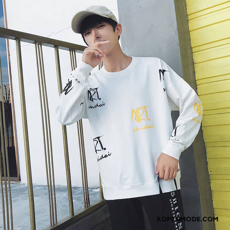 Hoodies Heren Losse Sport Casual Mannen Trendy Merk 2018 Wit