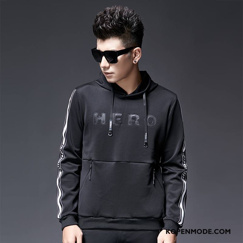 Hoodies Heren Mannen Jas Herfst 2018 Jasje Trendy Merk Zwart