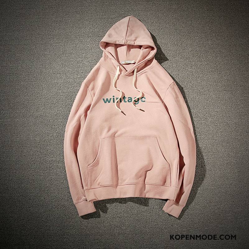 Hoodies Heren Mannen Katoen Nieuw Roze Grijs