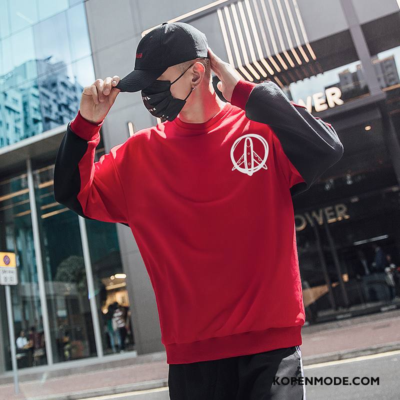 Hoodies Heren Mannen Pullover Ronde Hals Trendy Merk Herfst 2018 Zwart