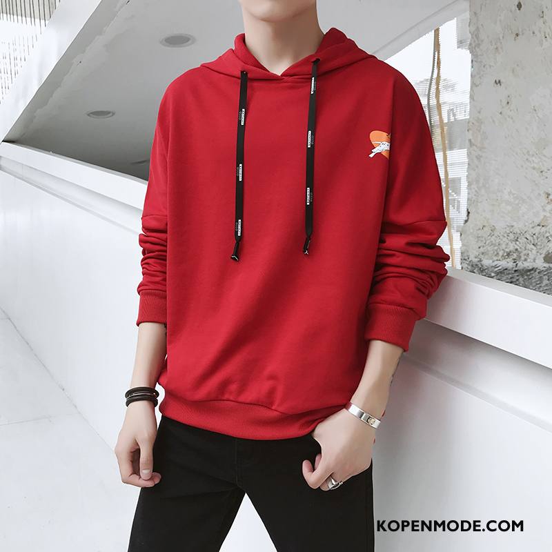 Hoodies Heren Mannen Voorjaar Dunne Student Trendy Merk Jas Rood