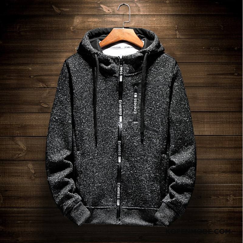 Hoodies Heren Nieuw Sport Trend Verkoop Rits Mannen Grijs