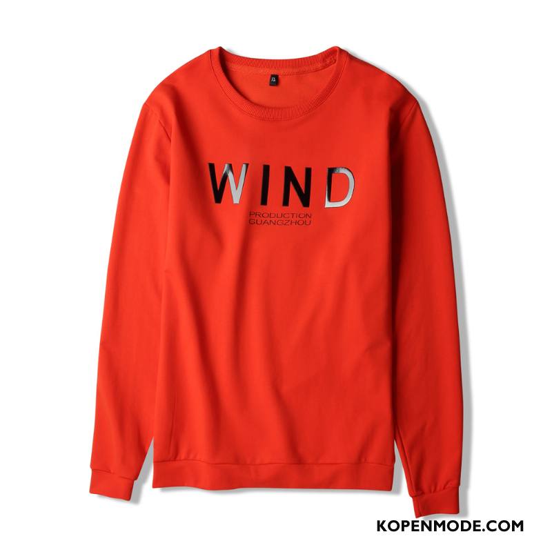Hoodies Heren Onderhemd Student Trend Lange Mouwen Mannen Persoonlijk Wit