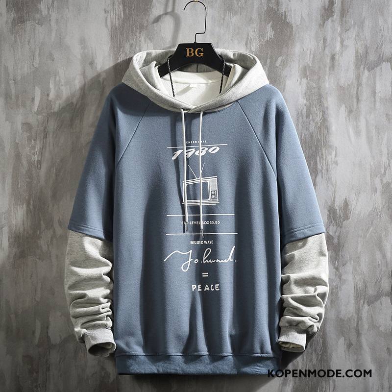 Hoodies Heren Sport Student Jas Vet Trend Herfst Zwart