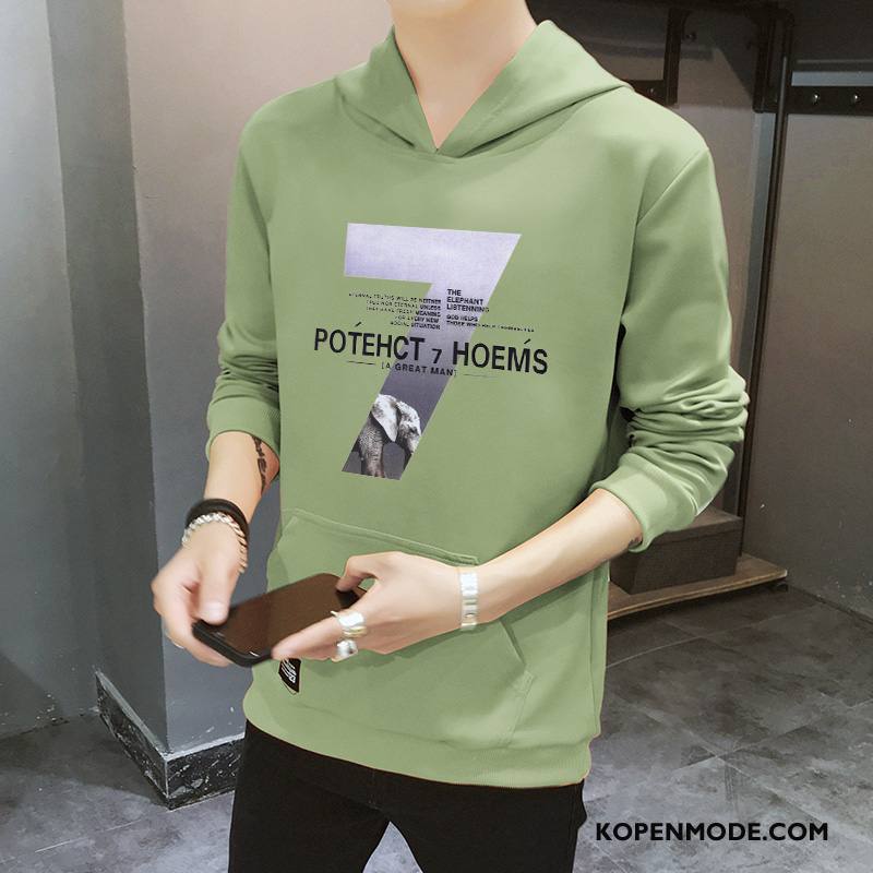 Hoodies Heren Student Pullover Trend 2018 Herfst Casual Lichtblauw