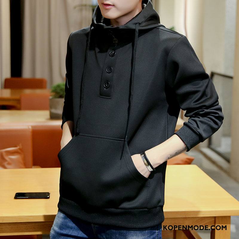 Hoodies Heren Student Trend Herfst Pullover Mannen 2018 Effen Kleur Wit