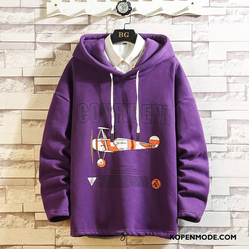 Hoodies Heren Trend Jasje Mooi Herfst Losse Trendy Merk Grijs