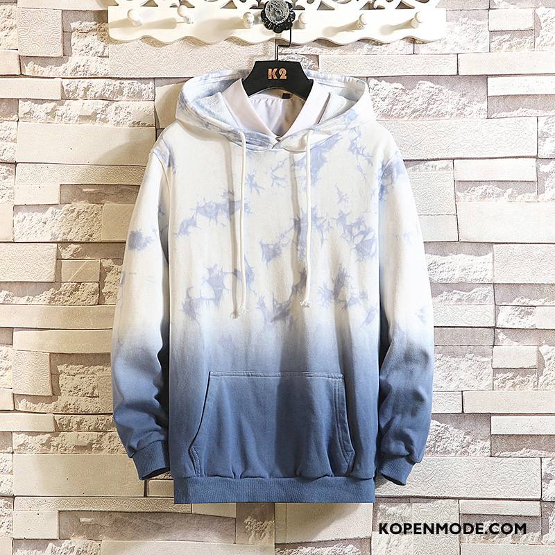 Hoodies Heren Voorjaar Trend Herfst Mannen Nieuw Dunne Kleurverloop Blauw