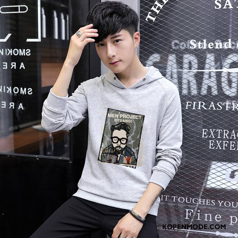 Hoodies Heren Zijde Mode Sport 2018 Trend Casual Grijs