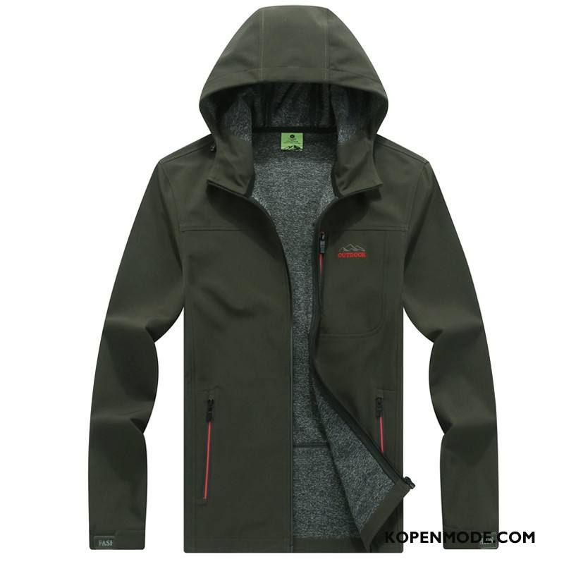 Jassen Heren Dun Outdoor Hoodie Herfst Mannen Casual Zwart