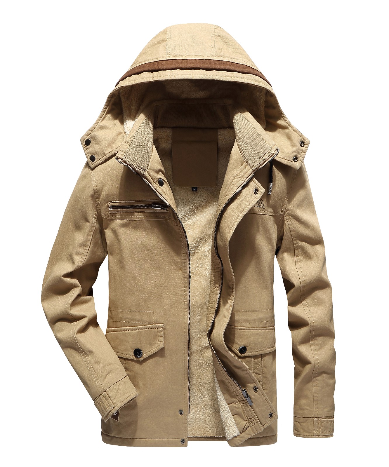 Jassen Heren Slim Fit Winter Nieuw Trenchcoat Wassen Lang Legergroene