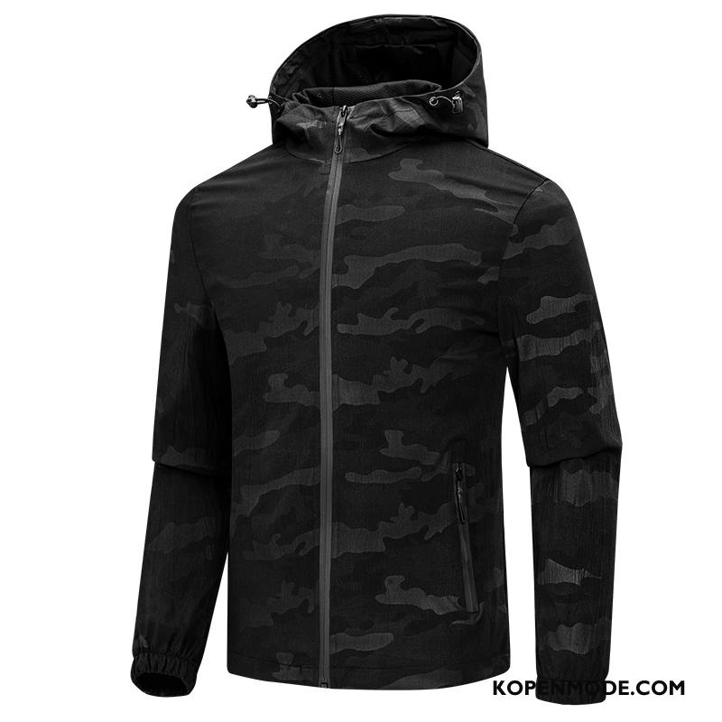 Jassen Heren Trend Stad Jack Hoodie Mode Outdoor Zwart