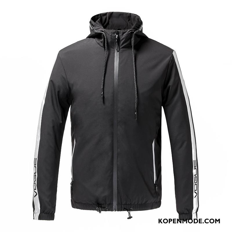 Jassen Heren Voorjaar Jack Herfst Mannen Hoodie Casual Zwart