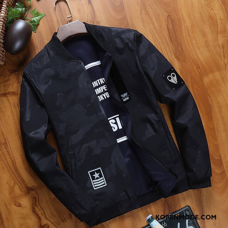 Jassen Heren Voorjaar Jack Sport Nieuw Slim Fit Bovenkleding Grijs