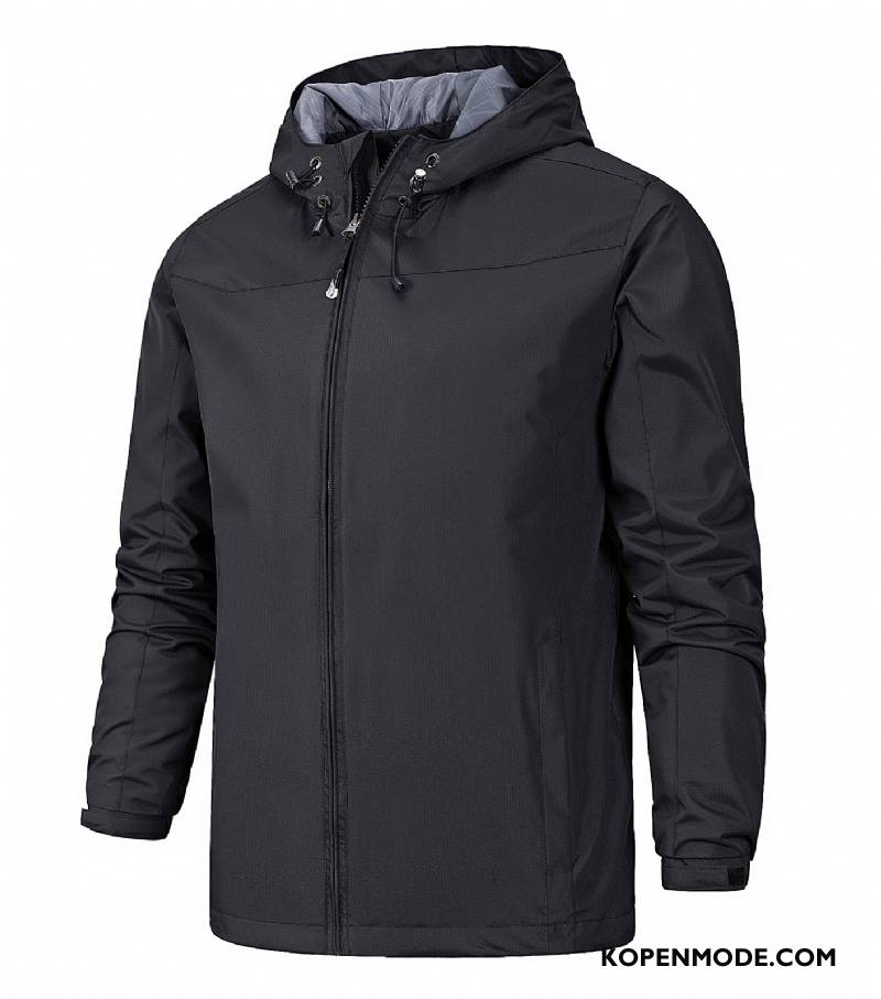 Jassen Heren Waterdicht Snel Droog Trenchcoat Winter Mannen Sport Zwart