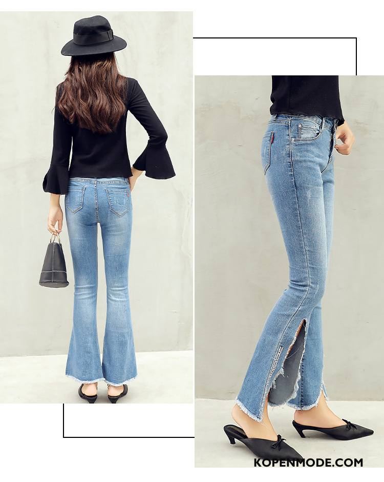 Jeans Dames 2018 Slim Fit Zak Bedrijf Trend Herfst Blauw
