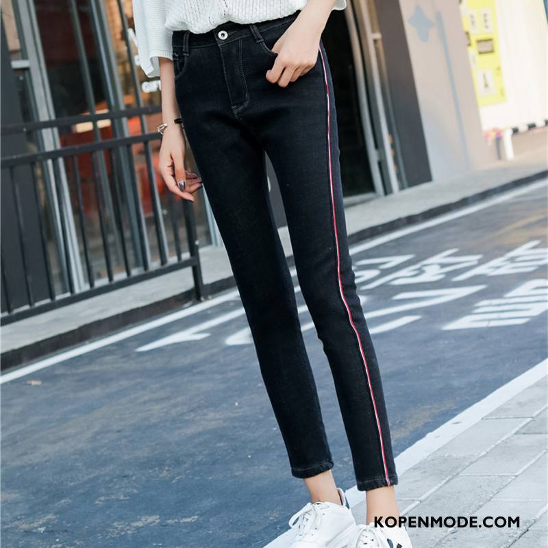 Jeans Dames Herfst Trend Casual 2018 Spijkerbroek Jeans Mode Zwart