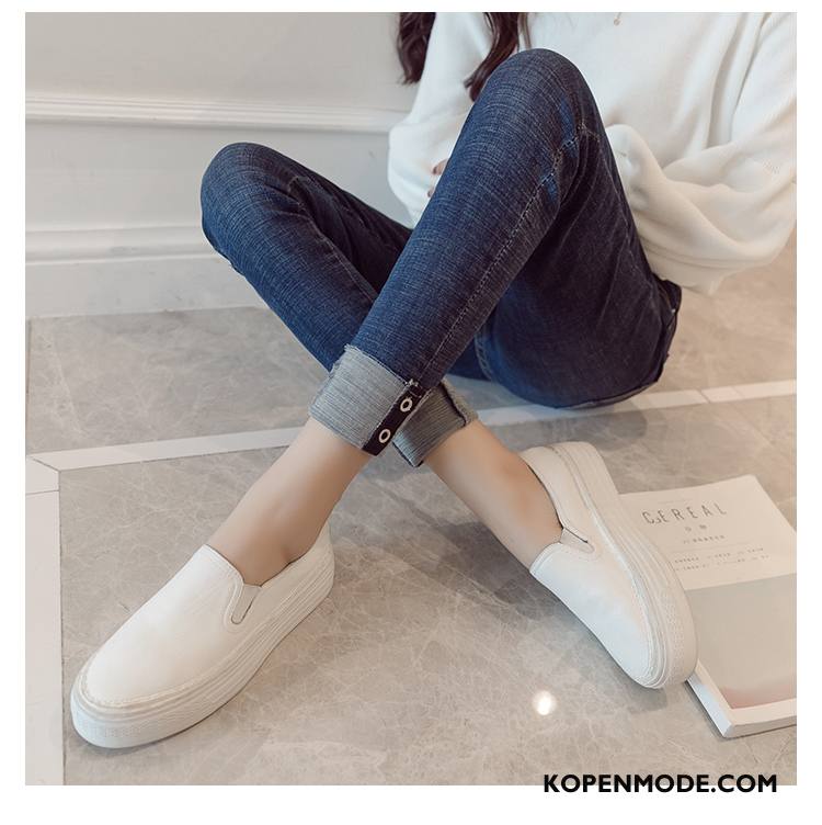 Jeans Dames Spijkerbroek Jeans 2018 Elegante Denim Hoge Taille Zak Effen Kleur Blauw