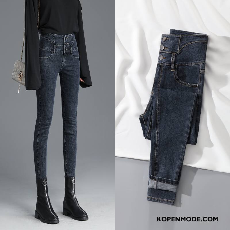 Jeans Dames Spijkerbroek Jeans Voorjaar Hoge Nieuw Vrouwen Hoge Taille Blauw Zwart Licht