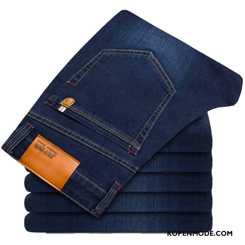 Jeans Heren Broek Nieuw Bedrijf Trend Jeugd Hoge Blauw