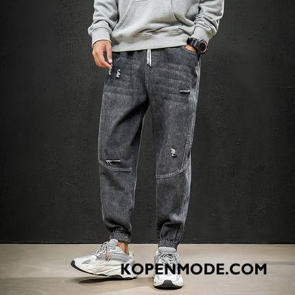 Jeans Heren Cargo Mooi Losse Nieuw Broek Wassen Blauw