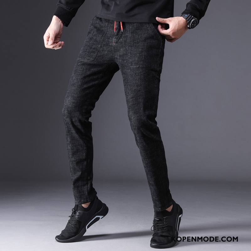 Jeans Heren Trendy Merk Mode Broek Denim Zwart