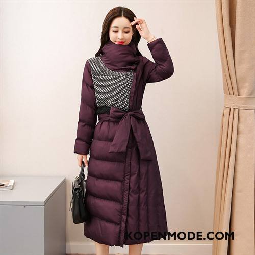 Katoenen Jas Dames Trend Comfortabele Winter Eenvoudige Casual Dikke Purper