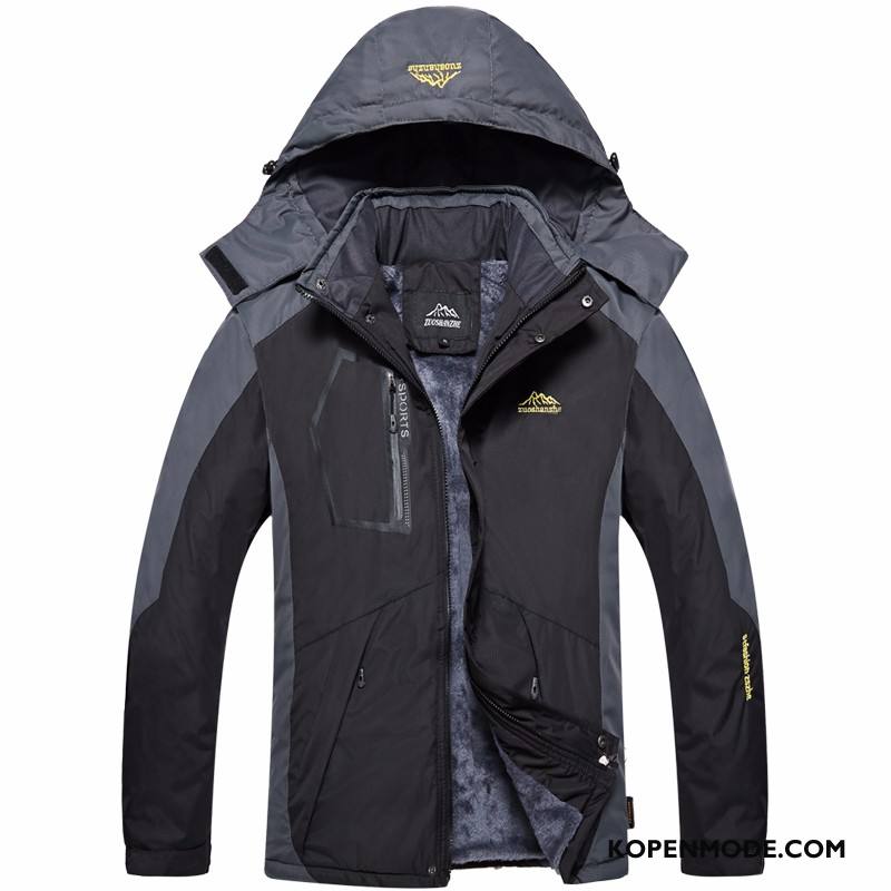 Katoenen Jas Heren Dikke Mannen Winter Herfst Plus Kasjmier Jeugd Blauw