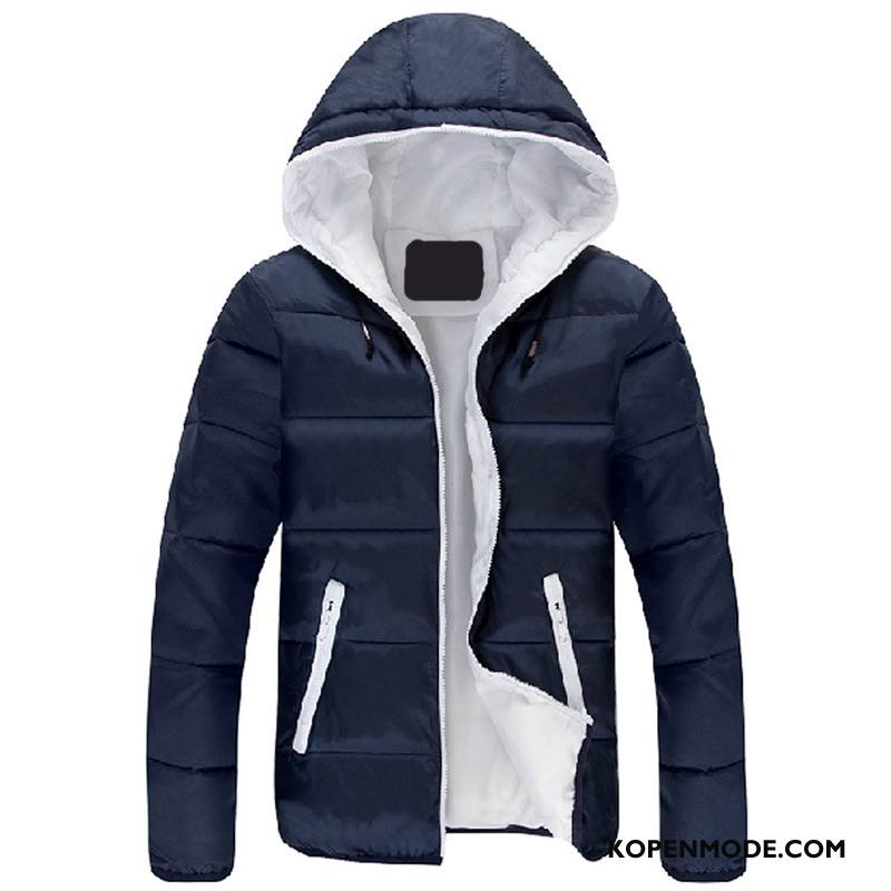 Katoenen Jas Heren Hoodie Student Winter Mannen Nieuw Warme Zwart