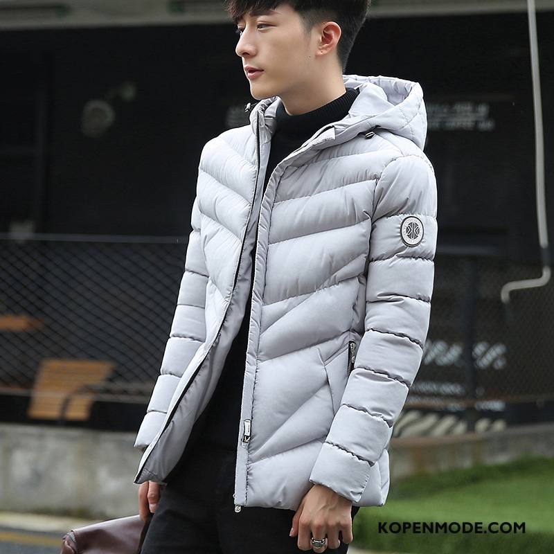 Katoenen Jas Heren Hoodie Trend Kort Slim Fit 2018 Nieuw Rood Grijs