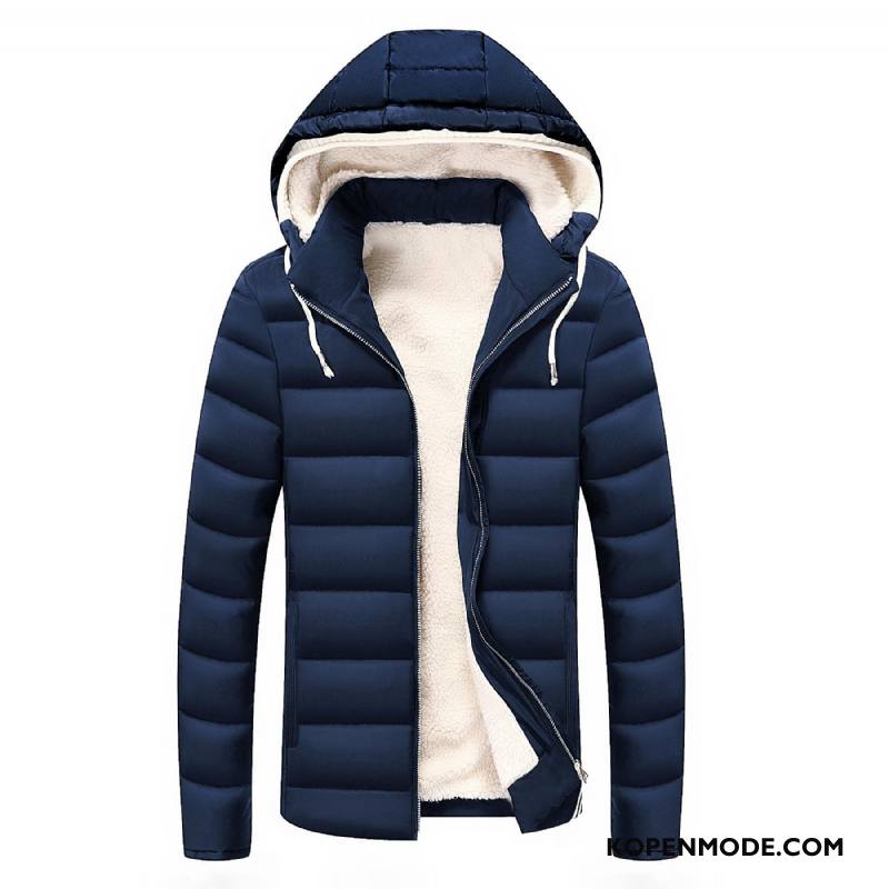 Katoenen Jas Heren Mannen Nieuw Plus Kasjmier Warme Winter Kleding Hoodie Oranje