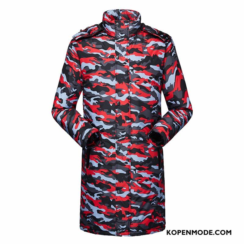 Katoenen Jas Heren Super Winter Dikke Camouflage Rood