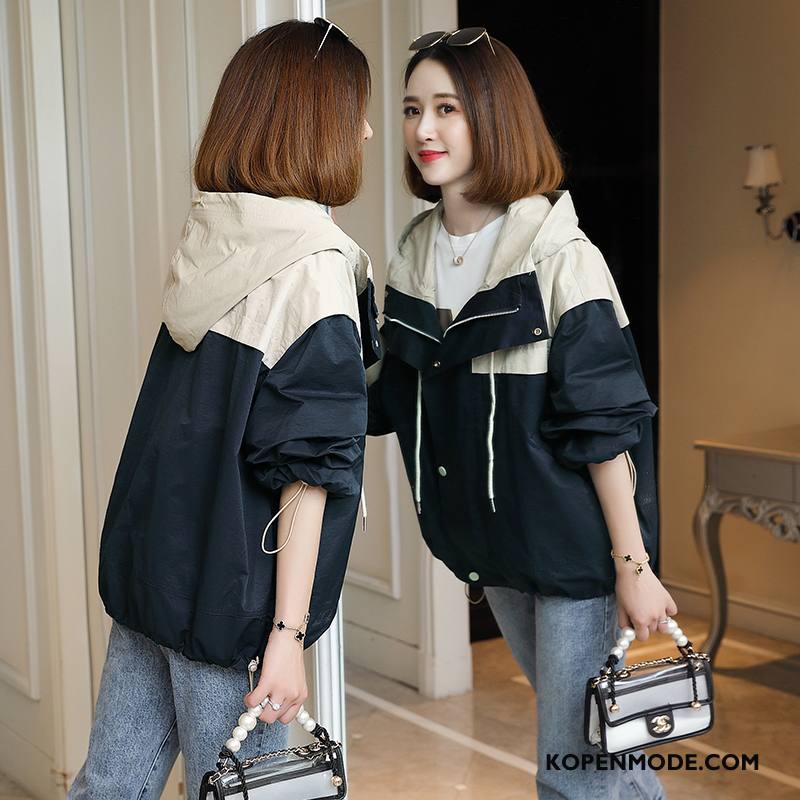 Korte Jas Dames Casual Trenchcoat Nieuw Trend Honkbal Losse Groen