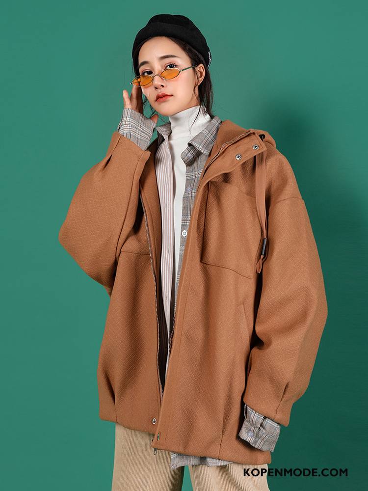 Korte Jas Dames Herfst Dikke Hoodie Vrouw Nieuw Trend Zwart